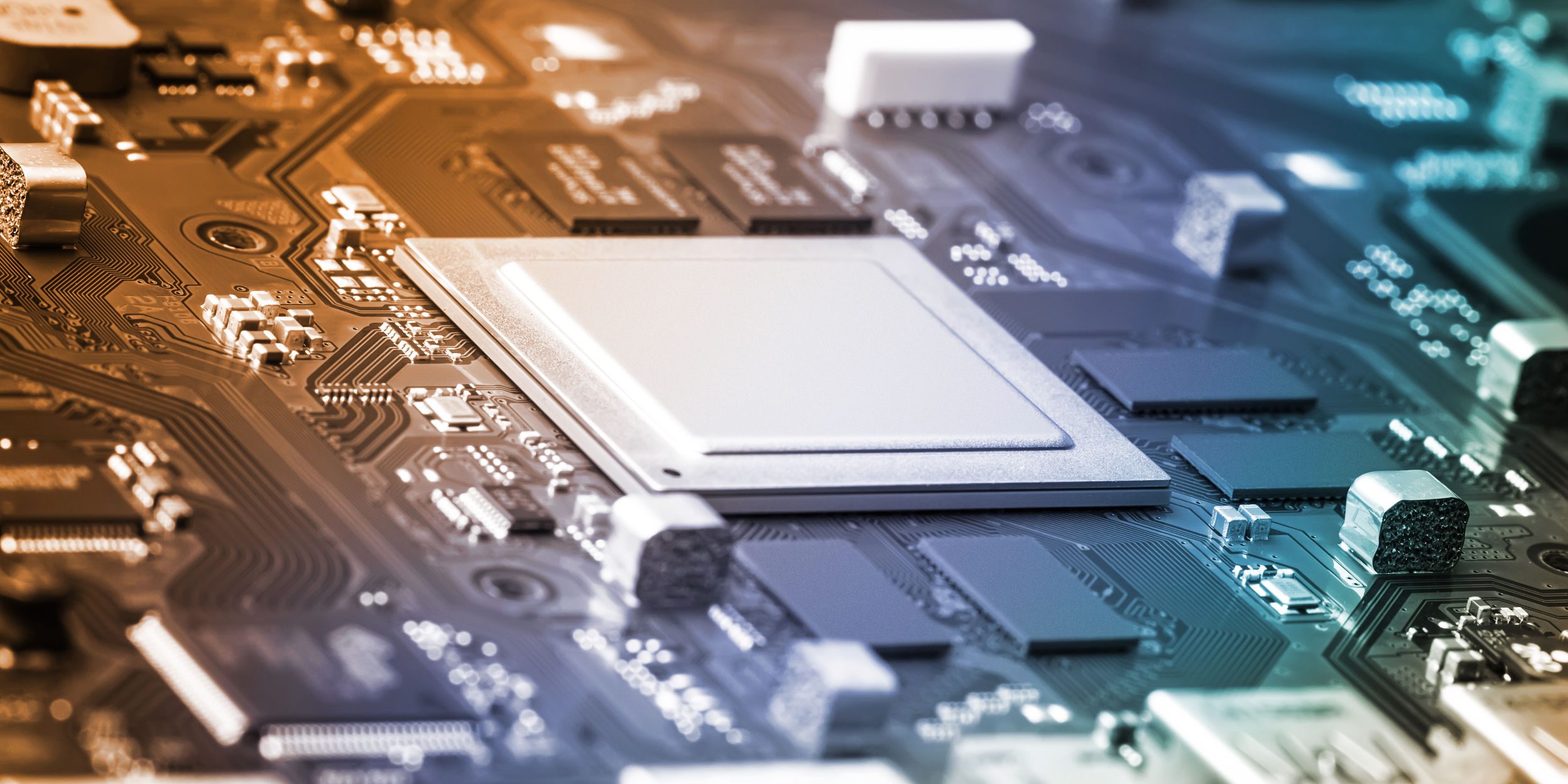 electronic circuit board close up