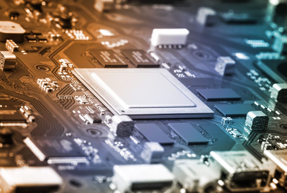 electronic circuit board close up