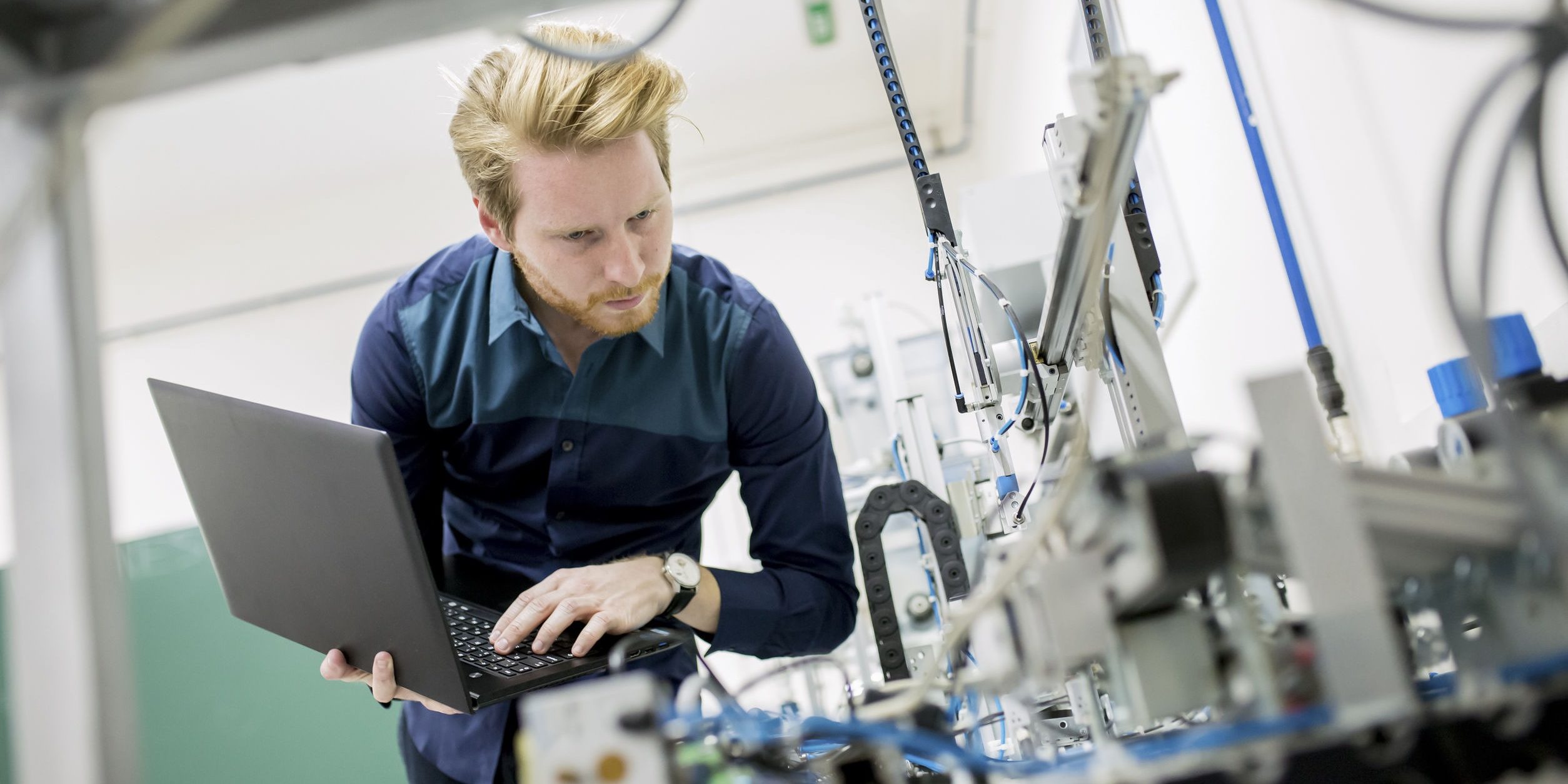 Engineer in the factory