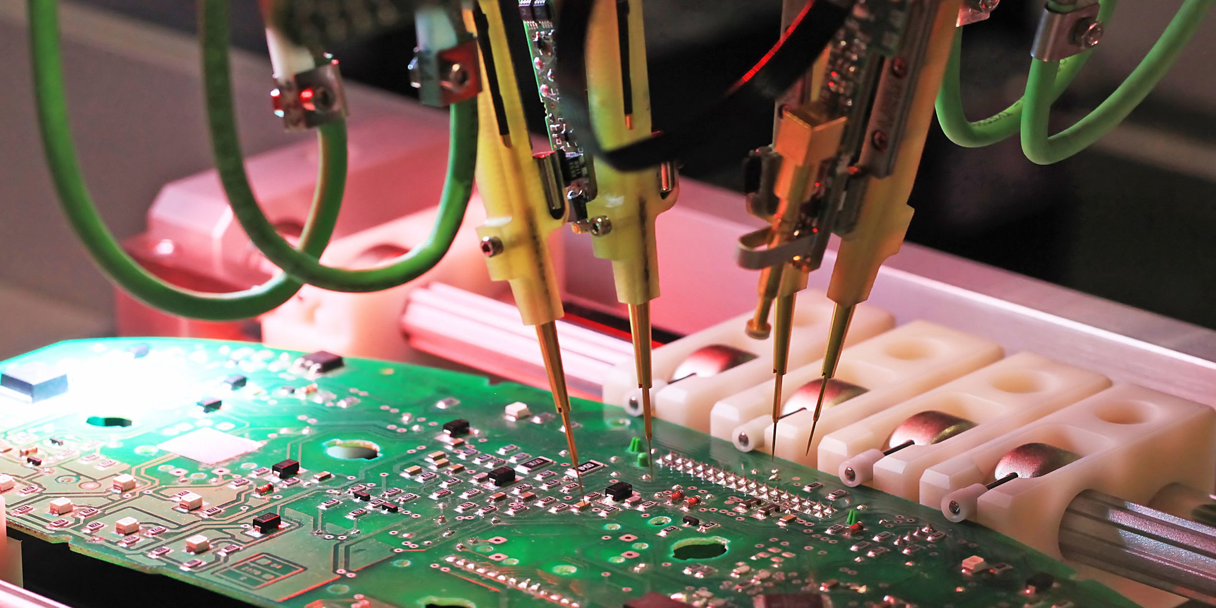 robot for control of printed circuit boards and electrical signals